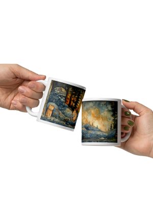 White glossy mug