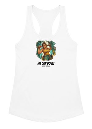 We Can Do It! Women’s fitted racerback tank top