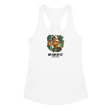 We Can Do It! Women’s fitted racerback tank top